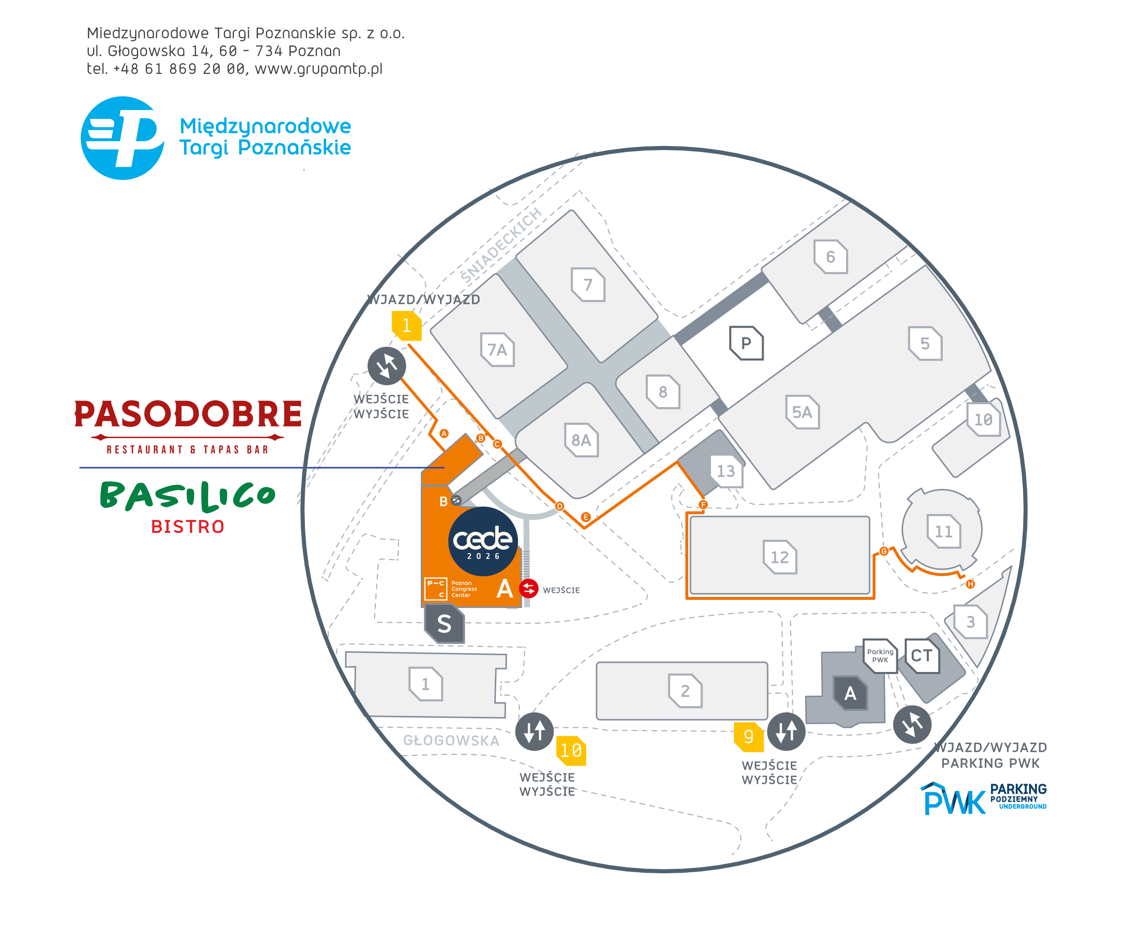 Plan teren&oacute;w targowych