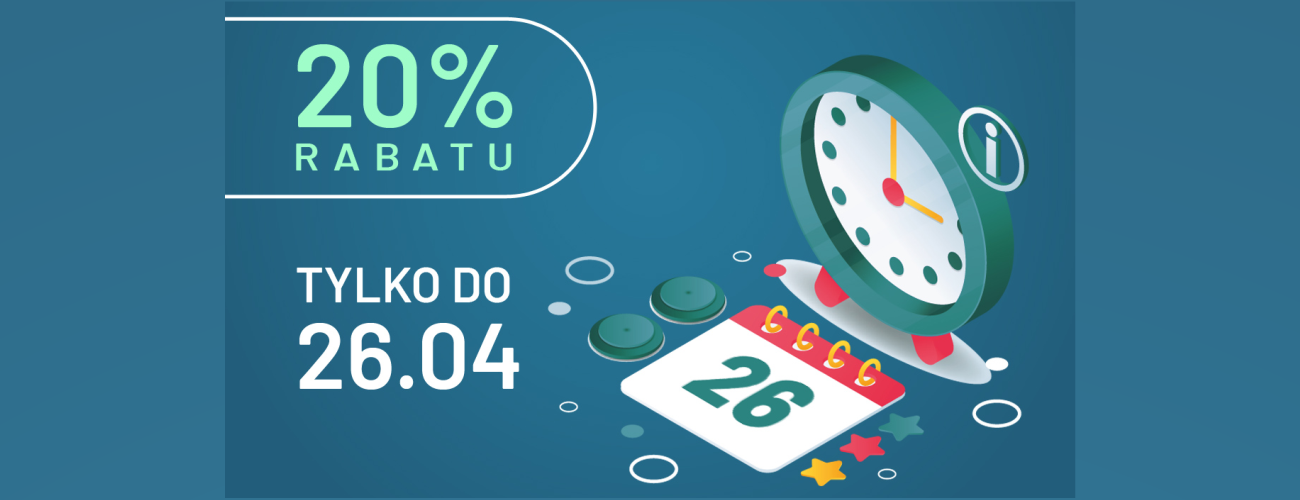 Stoisko z 20% rabatem tylko do 26 kwietnia